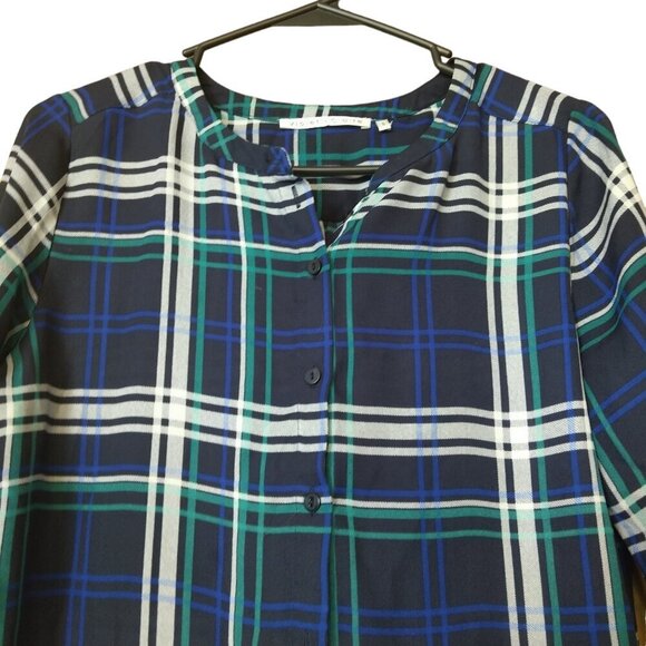 Violet + Claire Women's Small Long Sleeve Plaid Button Front Shirt Blouse - Picture 2 of 5